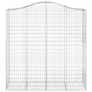 buede gabionkurve 2 stk. 200x50x200/220 cm galvaniseret jern