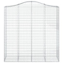 buede gabionkurve 5 stk. 200x50x200/220 cm galvaniseret jern