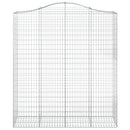 buede gabionkurve 4 stk. 200x50x220/240 cm galvaniseret jern
