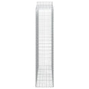 buede gabionkurve 4 stk. 200x50x220/240 cm galvaniseret jern