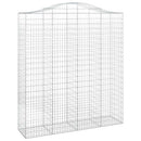 buede gabionkurve 7 stk. 200x50x220/240 cm galvaniseret jern