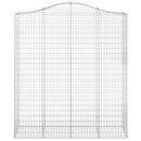 buede gabionkurve 7 stk. 200x50x220/240 cm galvaniseret jern