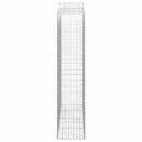 buede gabionkurve 7 stk. 200x50x220/240 cm galvaniseret jern