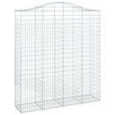 buede gabionkurve 14 stk. 200x50x220/240 cm galvaniseret jern