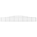 buede gabionkurve 8 stk. 400x30x40/60 cm galvaniseret jern