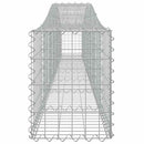 buede gabionkurve 9 stk. 400x30x40/60 cm galvaniseret jern