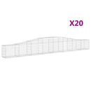 buede gabionkurve 20 stk. 400x30x40/60 cm galvaniseret jern