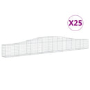 buede gabionkurve 25 stk. 400x30x40/60 cm galvaniseret jern