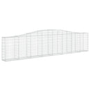 buede gabionkurve 2 stk. 400x30x80/100 cm galvaniseret jern