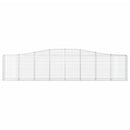 buede gabionkurve 3 stk. 400x30x80/100 cm galvaniseret jern