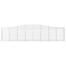 buede gabionkurve 4 stk. 400x30x80/100 cm galvaniseret jern