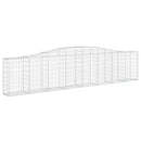 buede gabionkurve 6 stk. 400x30x80/100 cm galvaniseret jern