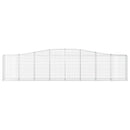 buede gabionkurve 6 stk. 400x30x80/100 cm galvaniseret jern