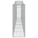 buede gabionkurve 7 stk. 400x30x80/100 cm galvaniseret jern