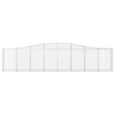 buede gabionkurve 8 stk. 400x30x80/100 cm galvaniseret jern