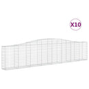 buede gabionkurve 10 stk. 400x30x80/100 cm galvaniseret jern