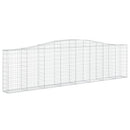 buede gabionkurve 5 stk. 400x30x100/120 cm galvaniseret jern