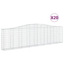 buede gabionkurve 20 stk. 400x30x100/120 cm galvaniseret jern