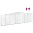 buede gabionkurve 25 stk. 400x30x100/120 cm galvaniseret jern