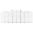 buede gabionkurve 6 stk. 400x30x140/160 cm galvaniseret jern