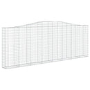 buede gabionkurve 9 stk. 400x30x140/160 cm galvaniseret jern