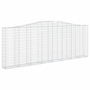 buede gabionkurve 15 stk. 400x30x140/160 cm galvaniseret jern