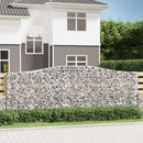 buede gabionkurve 15 stk. 400x30x140/160 cm galvaniseret jern