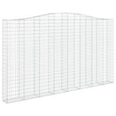 buede gabionkurve 4 stk. 400x30x220/240 cm galvaniseret jern