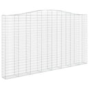 buede gabionkurve 5 stk. 400x30x220/240 cm galvaniseret jern