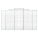 buede gabionkurve 5 stk. 400x30x220/240 cm galvaniseret jern