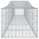 buede gabionkurve 2 stk. 400x50x40/60 cm galvaniseret jern