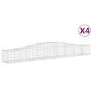 buede gabionkurve 4 stk. 400x50x40/60 cm galvaniseret jern