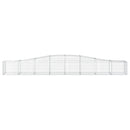 buede gabionkurve 4 stk. 400x50x40/60 cm galvaniseret jern