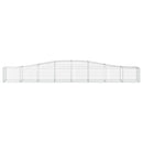 buede gabionkurve 7 stk. 400x50x40/60 cm galvaniseret jern
