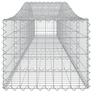 buede gabionkurve 10 stk. 400x50x40/60 cm galvaniseret jern