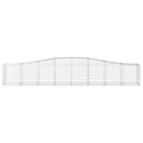 buede gabionkurve 2 stk. 400x50x60/80 cm galvaniseret jern