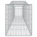buede gabionkurve 9 stk. 400x50x60/80 cm galvaniseret jern