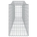 buede gabionkurve 2 stk. 400x50x80/100 cm galvaniseret jern