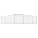 buede gabionkurve 7 stk. 400x50x80/100 cm galvaniseret jern
