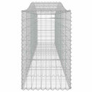 buede gabionkurve 7 stk. 400x50x80/100 cm galvaniseret jern