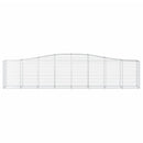 buede gabionkurve 9 stk. 400x50x80/100 cm galvaniseret jern