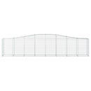 buede gabionkurve 15 stk. 400x50x80/100 cm galvaniseret jern