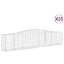 buede gabionkurve 25 stk. 400x50x80/100 cm galvaniseret jern
