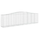 buede gabionkurve 2 stk. 400x50x100/120 cm galvaniseret jern