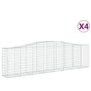 buede gabionkurve 4 stk. 400x50x100/120 cm galvaniseret jern