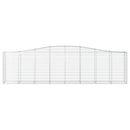 buede gabionkurve 7 stk. 400x50x100/120 cm galvaniseret jern