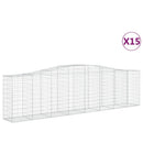buede gabionkurve 15 stk. 400x50x100/120 cm galvaniseret jern