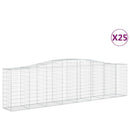 buede gabionkurve 25 stk. 400x50x100/120 cm galvaniseret jern