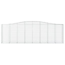 buede gabionkurve 6 stk. 400x50x120/140 cm galvaniseret jern