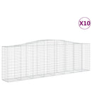 buede gabionkurve 10 stk. 400x50x120/140 cm galvaniseret jern